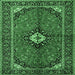 Square Persian Emerald Green Traditional Rug, tr2537emgrn