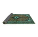 Sideview of Persian Turquoise Traditional Rug, tr2537turq