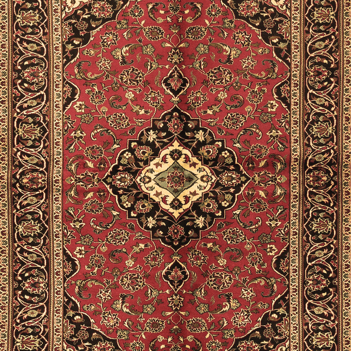Machine Washable Persian Brown Traditional Rug, wshtr2537brn