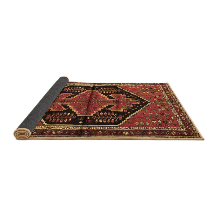 Sideview of Persian Brown Traditional Rug, tr2538brn