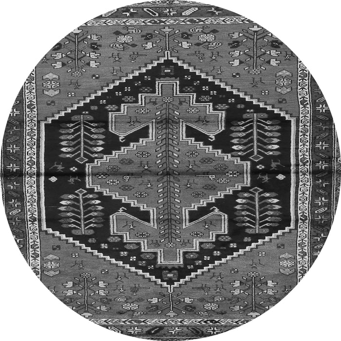 Serging Thickness of Machine Washable Persian Gray Traditional Rug, wshtr2538gry