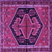 Square Persian Purple Traditional Rug, tr2538pur