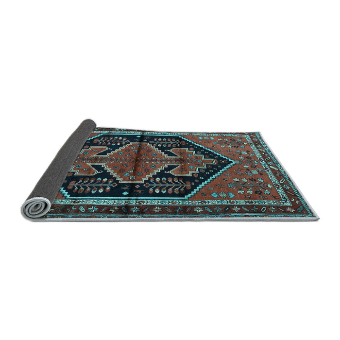 Sideview of Persian Light Blue Traditional Rug, tr2538lblu