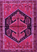 Machine Washable Persian Pink Traditional Rug, wshtr2538pnk