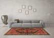 Machine Washable Persian Brown Traditional Rug in a Living Room,, wshtr2538brn