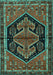 Machine Washable Persian Turquoise Traditional Area Rugs, wshtr2538turq