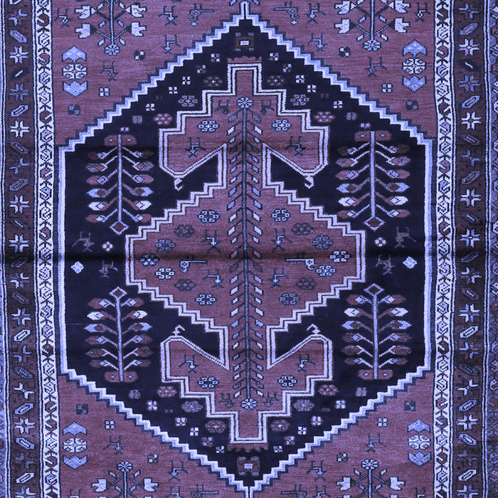 Machine Washable Persian Blue Traditional Rug, wshtr2538blu