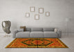 Machine Washable Persian Yellow Traditional Rug in a Living Room, wshtr2538yw