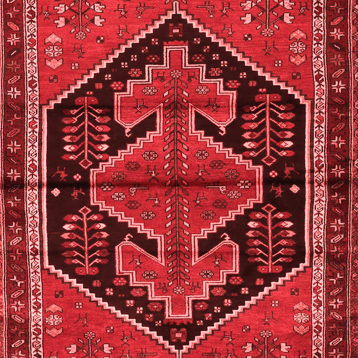 Machine Washable Persian Red Traditional Rug, wshtr2538red