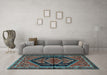 Machine Washable Persian Light Blue Traditional Rug in a Living Room, wshtr2538lblu