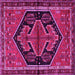 Square Persian Pink Traditional Rug, tr2538pnk