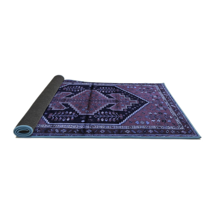 Sideview of Persian Blue Traditional Rug, tr2538blu