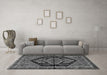 Machine Washable Persian Gray Traditional Rug in a Living Room,, wshtr2538gry