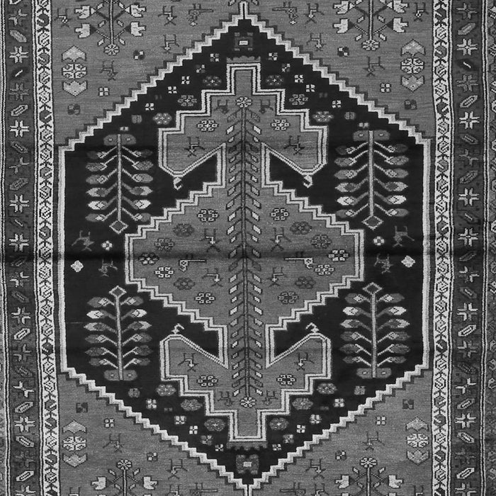 Sideview of Machine Washable Persian Gray Traditional Rug, wshtr2538gry