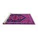 Sideview of Machine Washable Persian Purple Traditional Area Rugs, wshtr2538pur