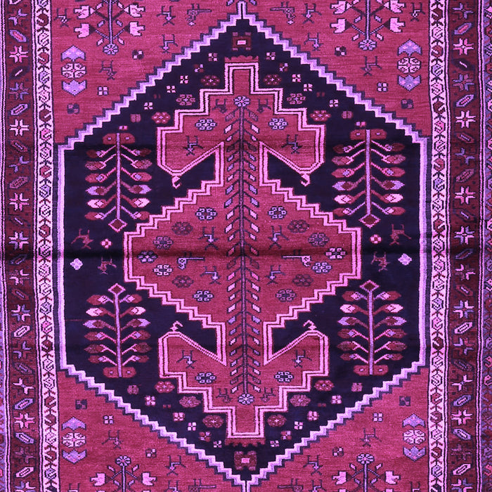 Machine Washable Persian Purple Traditional Area Rugs, wshtr2538pur