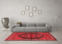 Machine Washable Persian Red Traditional Rug, wshtr2538red