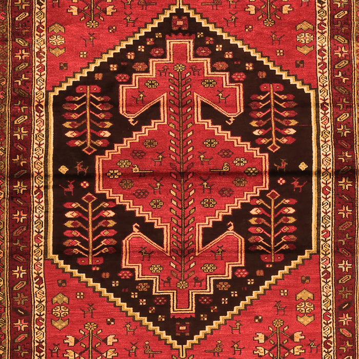Serging Thickness of Machine Washable Persian Orange Traditional Area Rugs, wshtr2538org