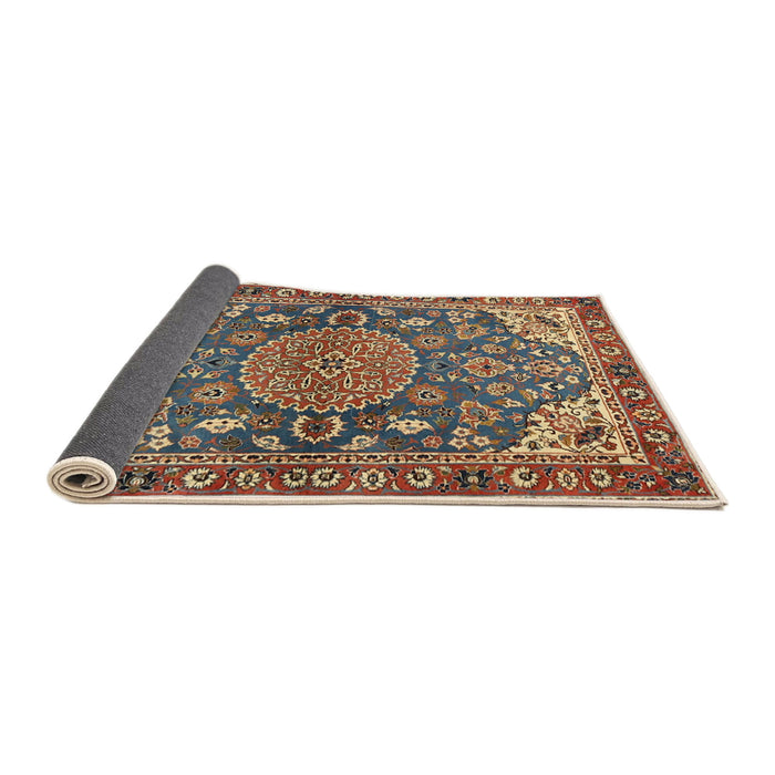 Sideview of Traditional Brown Red Persian Rug, tr2539