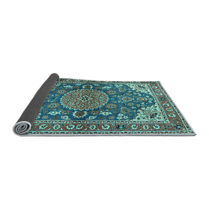 Sideview of Persian Light Blue Traditional Rug, tr2539lblu