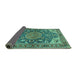 Sideview of Persian Turquoise Traditional Rug, tr2539turq