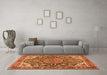 Machine Washable Persian Orange Traditional Area Rugs in a Living Room, wshtr2539org