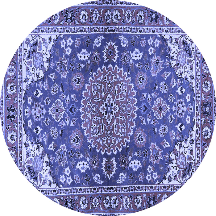 Round Persian Blue Traditional Rug, tr2539blu