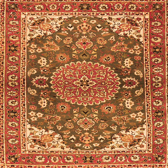 Serging Thickness of Persian Orange Traditional Rug, tr2539org