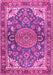 Machine Washable Persian Pink Traditional Rug, wshtr2539pnk