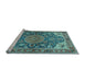 Sideview of Machine Washable Persian Light Blue Traditional Rug, wshtr2539lblu