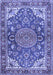 Machine Washable Persian Blue Traditional Rug, wshtr2539blu