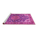 Sideview of Machine Washable Persian Pink Traditional Rug, wshtr2539pnk