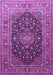 Medallion Purple Traditional Rug, tr253pur