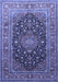 Medallion Blue Traditional Rug, tr253blu