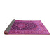 Sideview of Medallion Pink Traditional Rug, tr253pnk