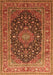 Medallion Orange Traditional Rug, tr253org