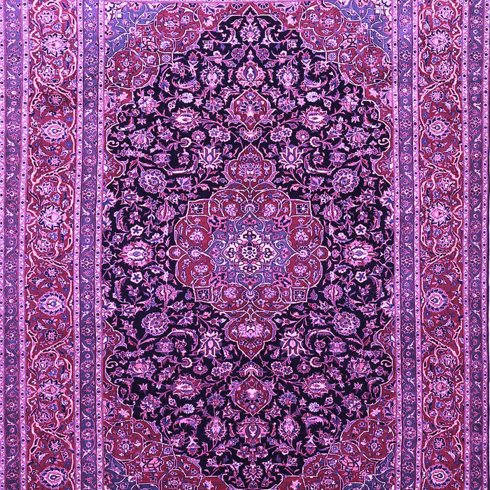 Machine Washable Medallion Purple Traditional Area Rugs, wshtr253pur
