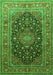 Medallion Green Traditional Rug, tr253grn