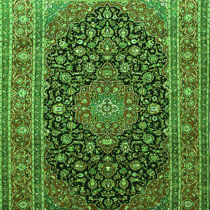 Medallion Green Traditional Rug, tr253grn