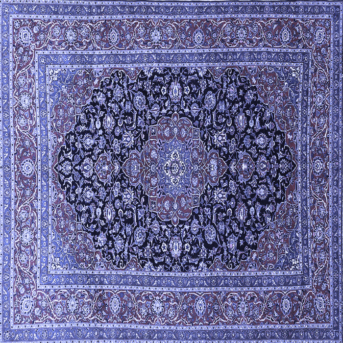 Square Medallion Blue Traditional Rug, tr253blu