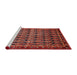 Sideview of Machine Washable Traditional Rust Pink Rug, wshtr254