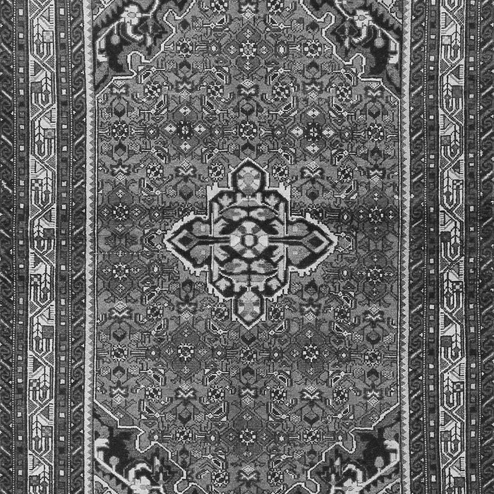Serging Thickness of Machine Washable Persian Gray Traditional Rug, wshtr2540gry