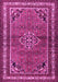 Machine Washable Persian Pink Traditional Rug, wshtr2540pnk