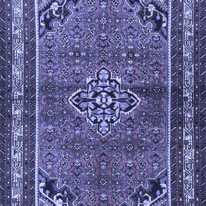 Machine Washable Persian Blue Traditional Rug, wshtr2540blu