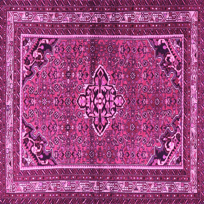 Square Machine Washable Persian Pink Traditional Rug, wshtr2540pnk