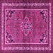 Square Machine Washable Persian Pink Traditional Rug, wshtr2540pnk