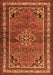 Serging Thickness of Machine Washable Persian Orange Traditional Area Rugs, wshtr2540org