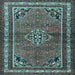 Square Persian Light Blue Traditional Rug, tr2540lblu