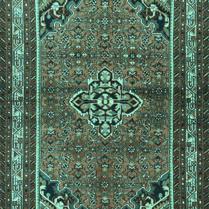 Machine Washable Persian Turquoise Traditional Area Rugs, wshtr2540turq