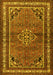 Machine Washable Persian Yellow Traditional Rug, wshtr2540yw